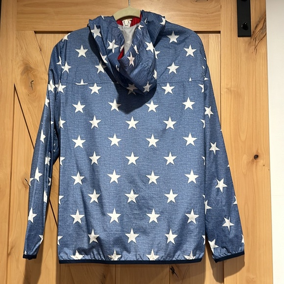 Eddie Bauer Womens Star Windbreaker Hoodie Jacket with Red Accents - Picture 5 of 5